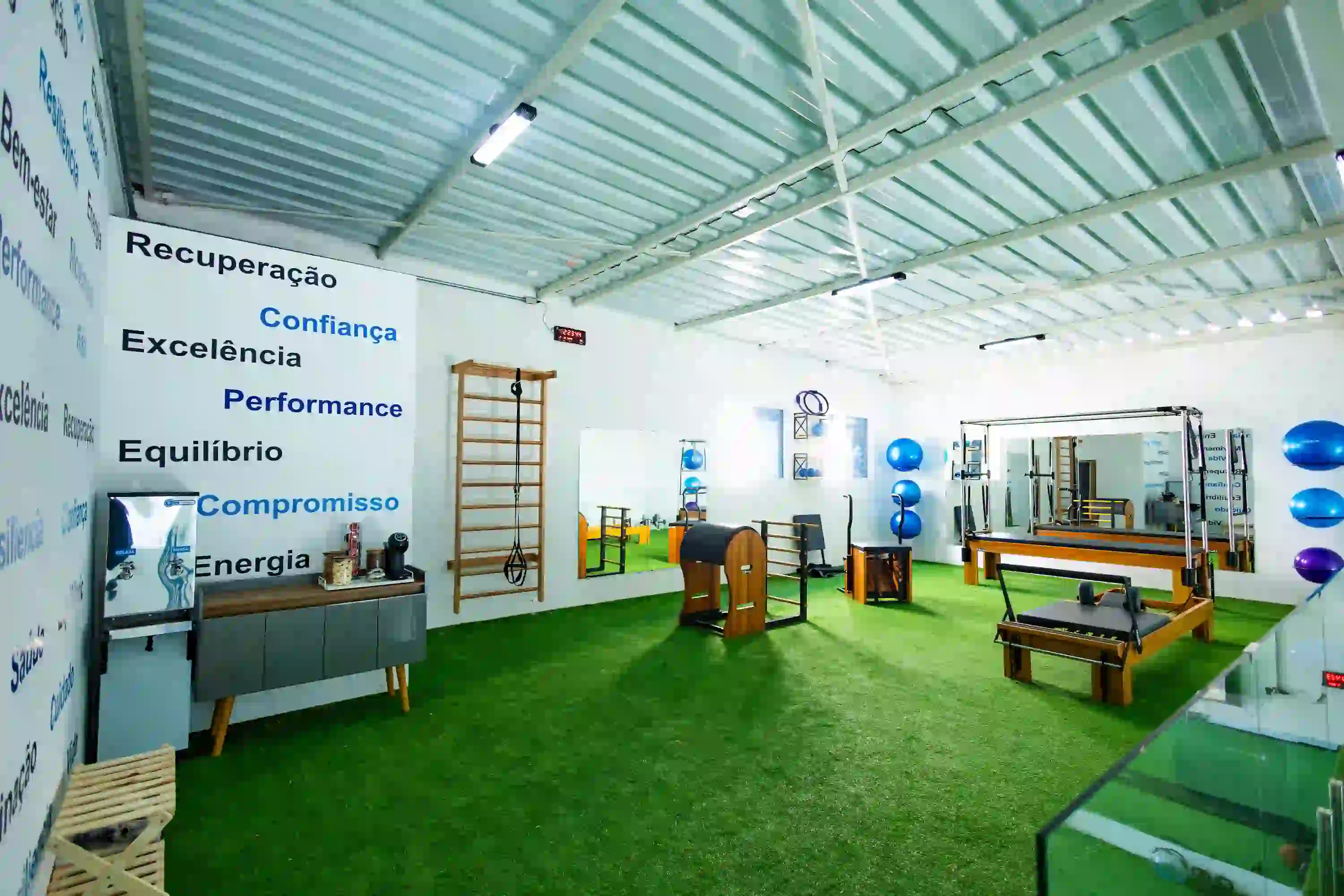 Área de exercícios do Pilates